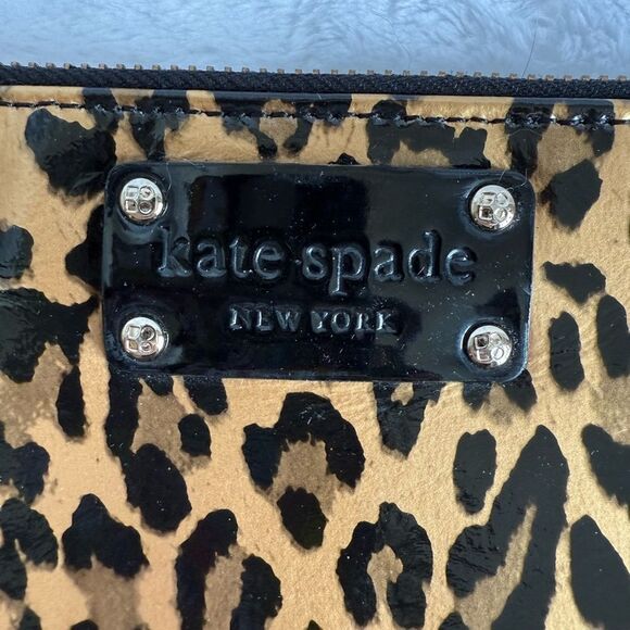 Kate Spade Animal Print Patent Leather Wristlet - Picture 2 of 7